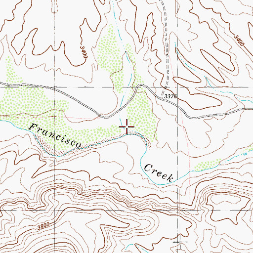Topographic Map of Rough Creek, TX