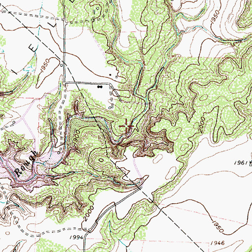 Topographic Map of Rough Creek, TX