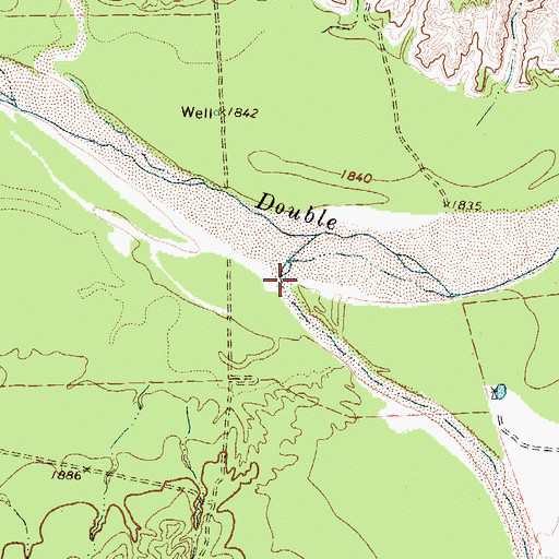 Topographic Map of Rough Creek, TX