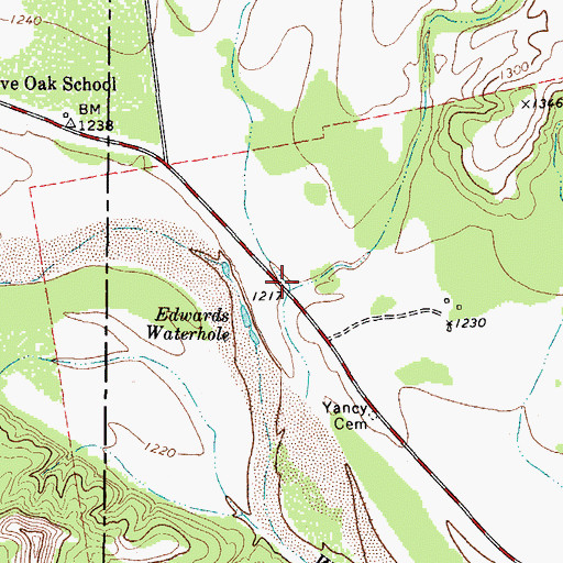 Topographic Map of Rough Hollow, TX
