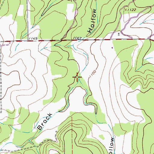 Topographic Map of Rough Hollow, TX
