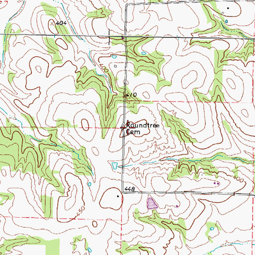 Topographic Map of Rountree - Embry Cemetery, TX