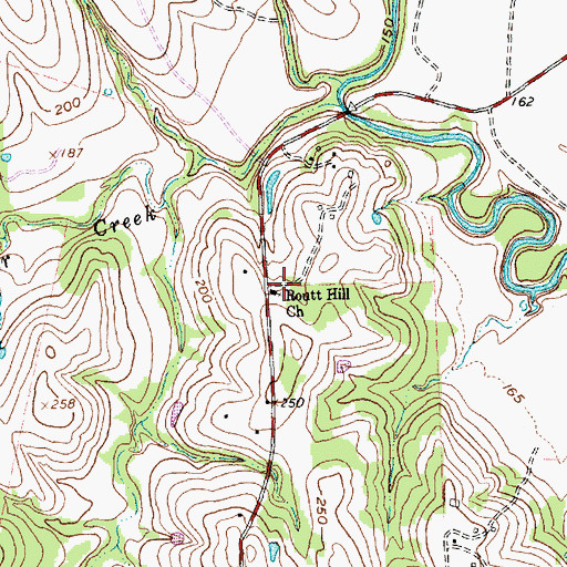 Topographic Map of Routt Hill Church, TX