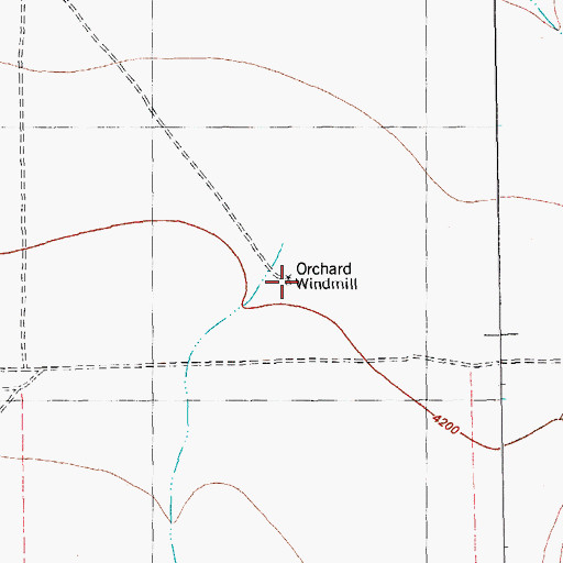 Topographic Map of Rowark Ranch, TX