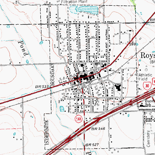 Topographic Map of Royse City, TX