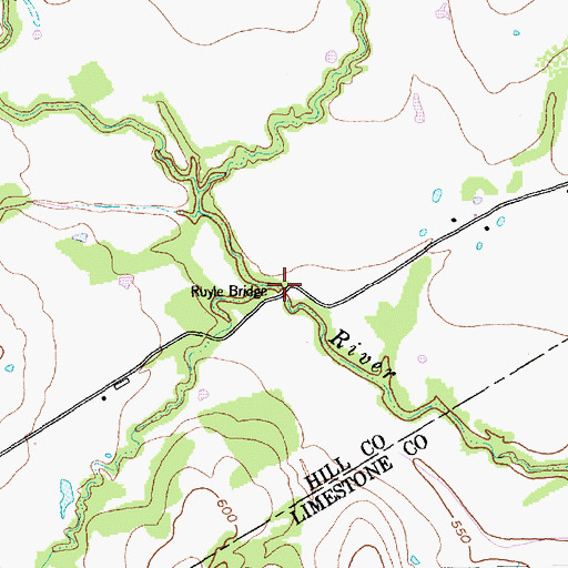 Topographic Map of Ruyle Bridge, TX