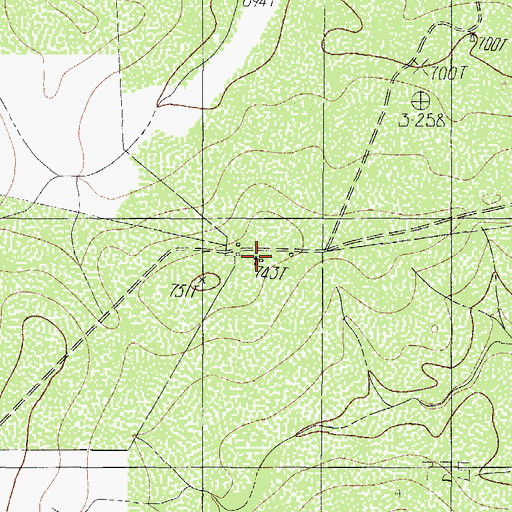 Topographic Map of S McKnight, TX