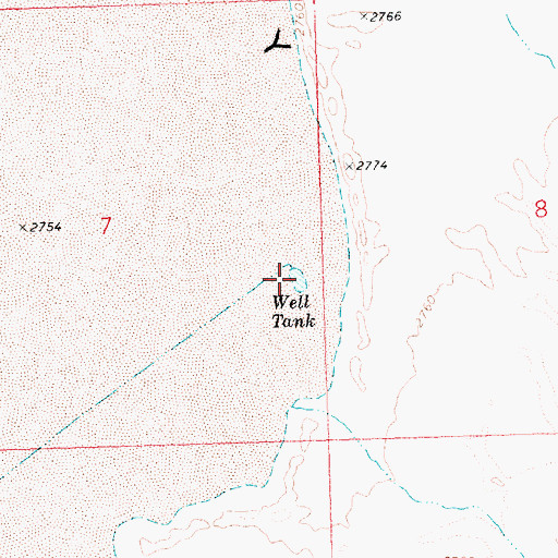 Topographic Map of Well Tank, AZ