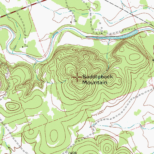 Topographic Map of Saddleback Mountain, TX