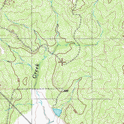 Topographic Map of Saint Alvido Creek, TX