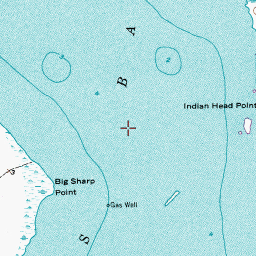 Topographic Map of Saint Charles Bay, TX