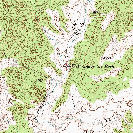 Topographic Map of Well under the Rock, AZ