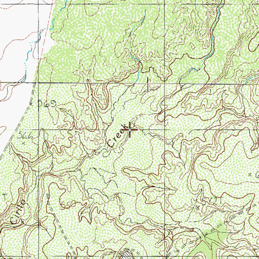 Topographic Map of Saint Heivelda Creek, TX