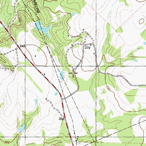 Topographic Map of Saint John Church, TX