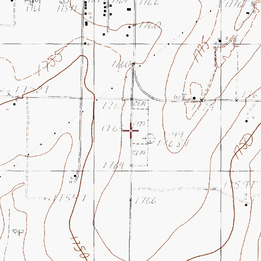 Topographic Map of Saint Josephs Cemetery, TX