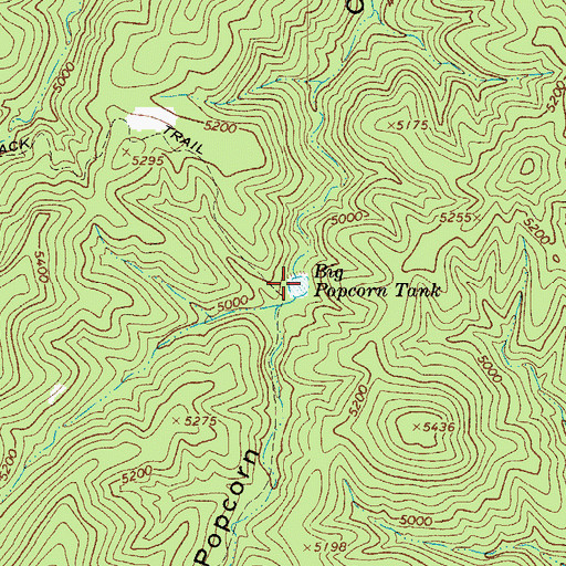 Topographic Map of Big Popcorn Tank, AZ