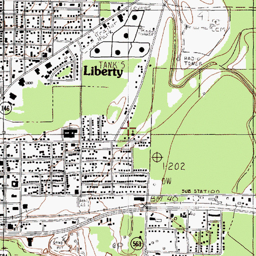 Topographic Map of Saint Pauls Church, TX