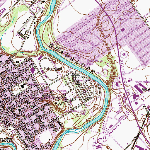 Topographic Map of Saint Peter and Paul Cemetery, TX