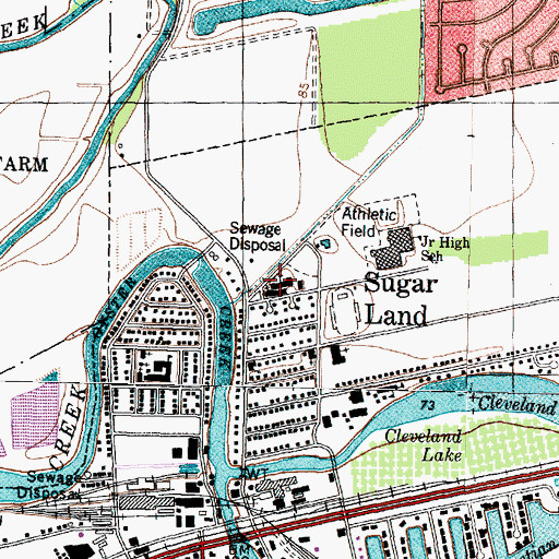 Topographic Map of Saint Theresa School, TX