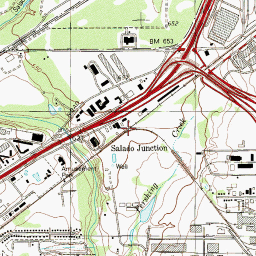Topographic Map of Salado Junction, TX