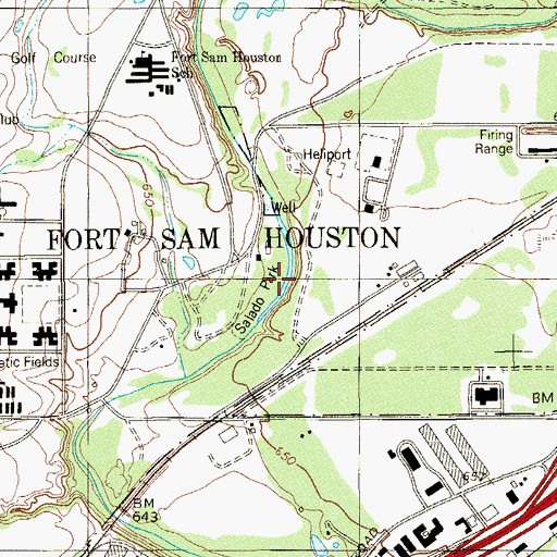 Topographic Map of Salado Park, TX