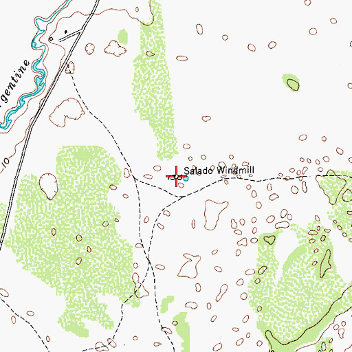 Topographic Map of Salado Windmill, TX