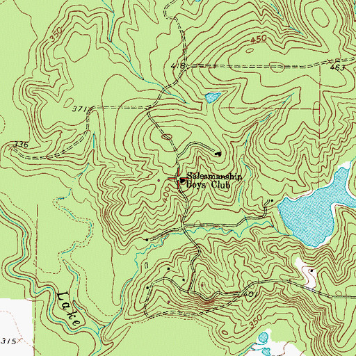 Topographic Map of Salesmanship Boys Club, TX
