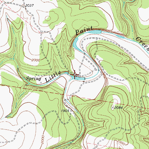 Topographic Map of Salina Creek, TX