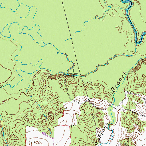 Topographic Map of Saline Creek, TX