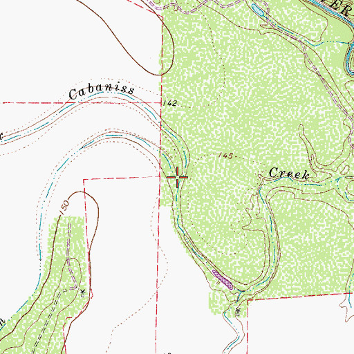 Topographic Map of Salt Branch, TX