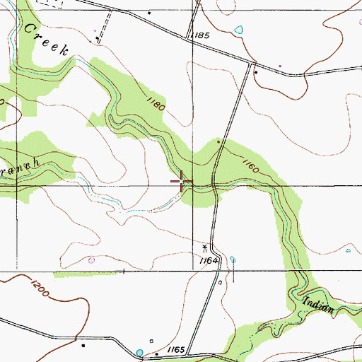Topographic Map of Salt Branch, TX
