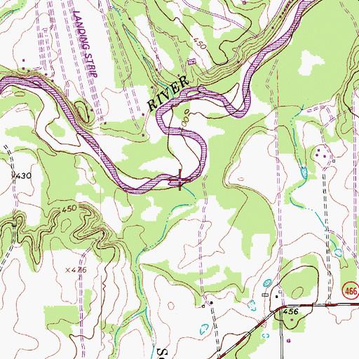 Topographic Map of Salt Creek, TX