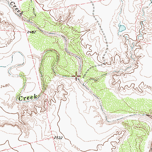 Topographic Map of Salt Creek, TX