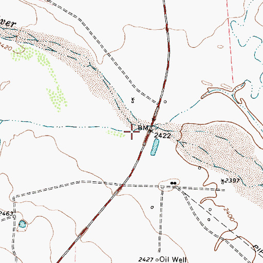 Topographic Map of Salt Creek, TX
