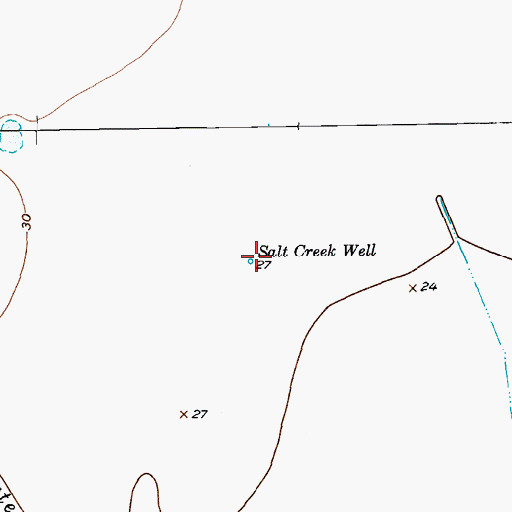 Topographic Map of Salt Creek Well, TX