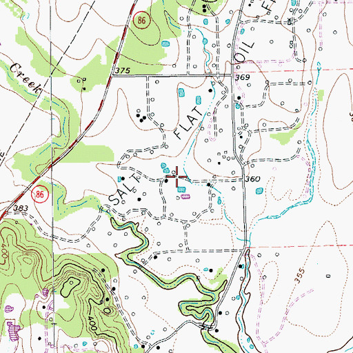 Topographic Map of Salt Flat Oil Field, TX