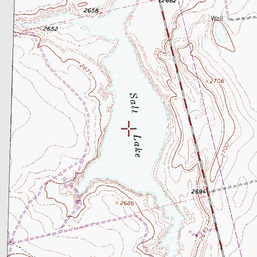 Topographic Map of Salt Lake, TX