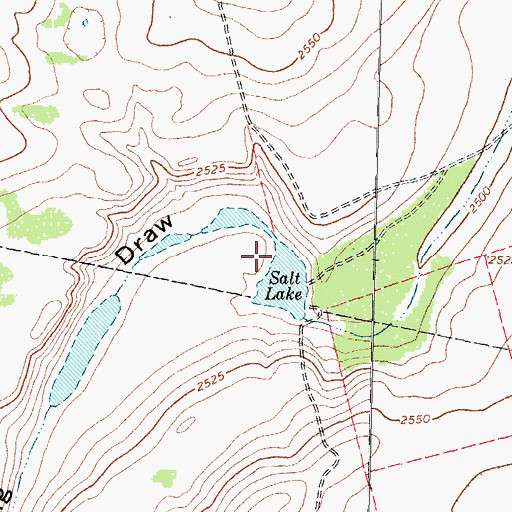 Topographic Map of Salt Lake, TX