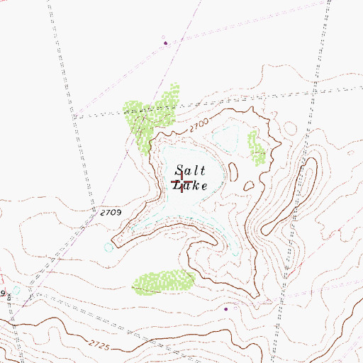 Topographic Map of Salt Lake, TX