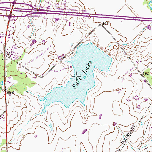 Topographic Map of Salt Lake, TX