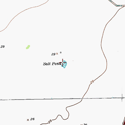 Topographic Map of Salt Pond, TX
