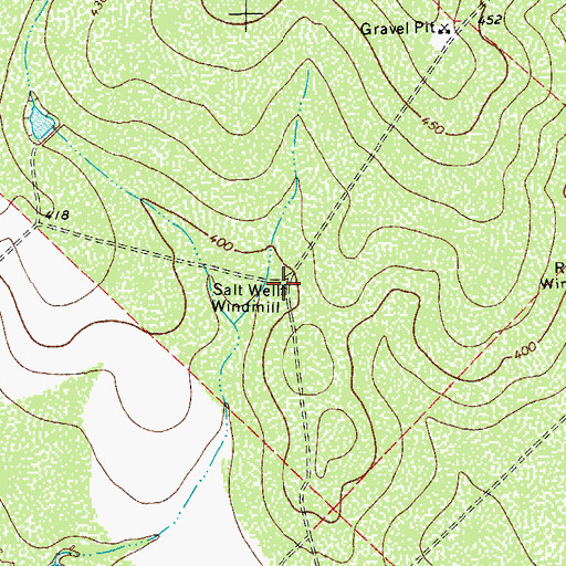 Topographic Map of Salt Well Windmill, TX