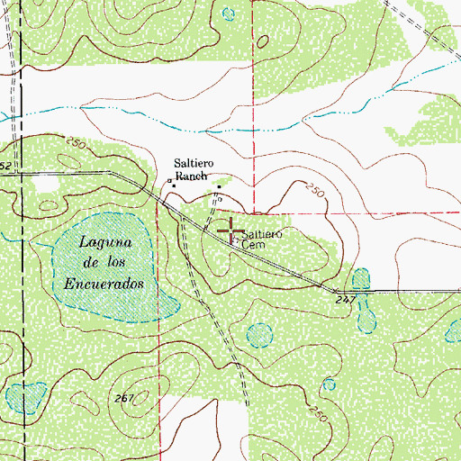 Topographic Map of Saltiero Cemetery, TX