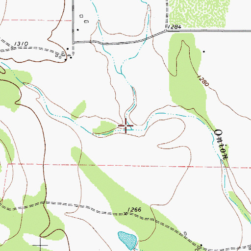 Topographic Map of Saltmarsh Creek, TX