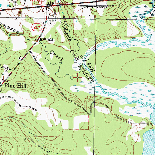 Topographic Map of Sampson Creek, TX