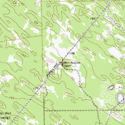 Topographic Map of San Andres Well, TX
