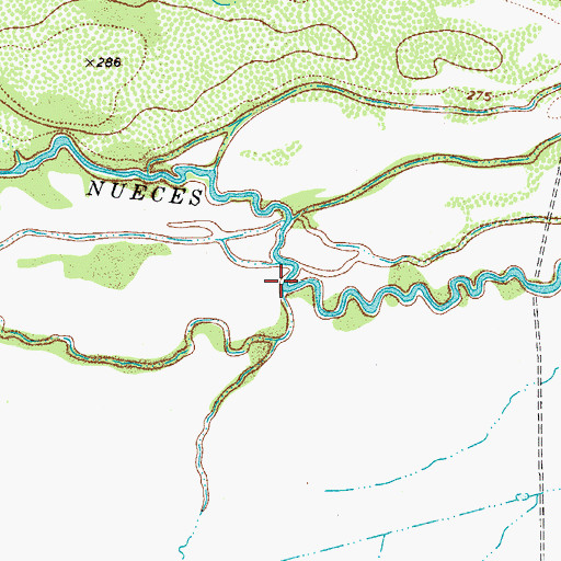 Topographic Map of San Casimiro Creek, TX
