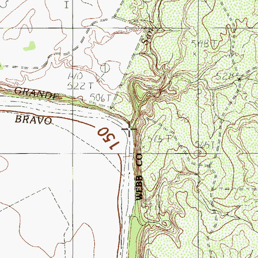 Topographic Map of San Cirilo Creek, TX