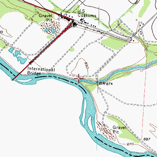 Topographic Map of San Felipe Creek, TX