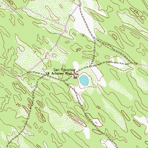 Topographic Map of San Francisco Artesian Well, TX